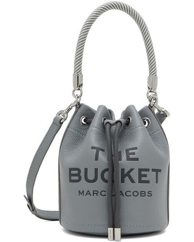 Marc Jacobs Gray 'the Leather Bucket' Bag - Black