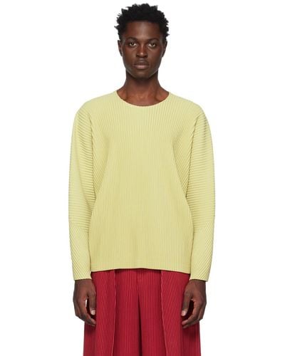 Homme Plissé Issey Miyake Homme Plissé Issey Miyake Beige Monthly Colour January Long Sleeve T-shirt - Multicolour