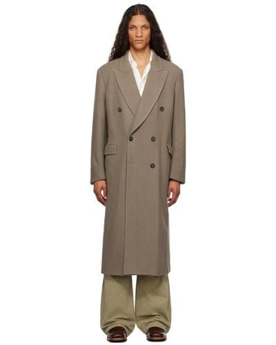 Our Legacy Taupe Extended Whale Coat - Black