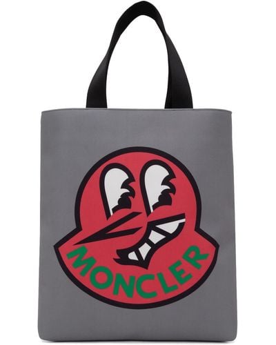 Moncler Grey Aq Tote - Red