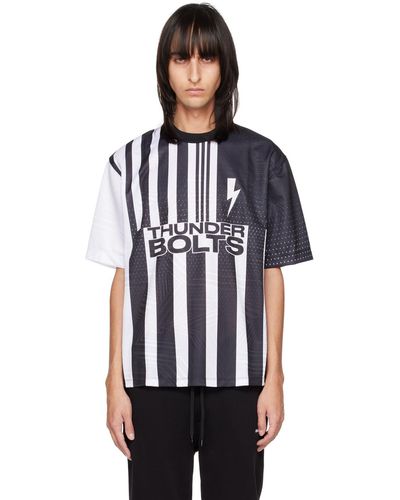 Neil Barrett &ホワイト Soccer Tシャツ - ブラック