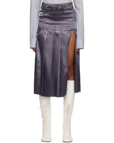 16Arlington Ssense Workカプセルコレクション グレー Nimue ミディアムスカート - ブラック