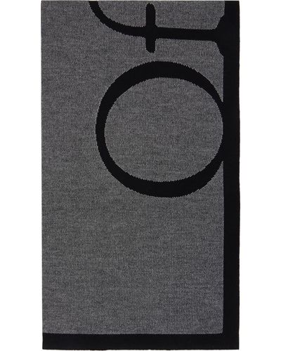 Off-White c/o Virgil Abloh Off- écharpe réversible pixel noir et blanc - Gris