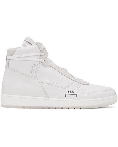 A_COLD_WALL* * White Luol Hi Top Sneakers - Black