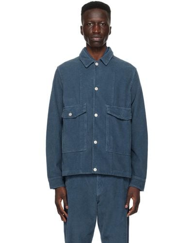 PS by Paul Smith Blue Flap Pocket Jacket