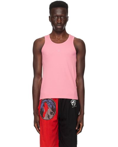 Marine Serre Pink 2x2 Tank Top - Red