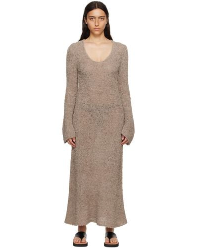 By Malene Birger Taupe Paige Maxi Dress - Black