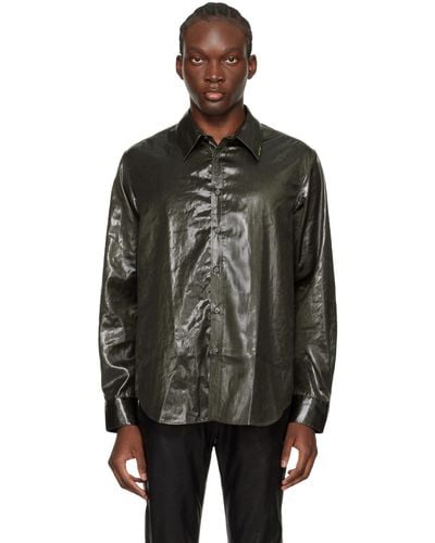 Martine Rose Khaki Classic Shirt - Black