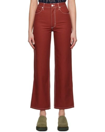 Eckhaus Latta Ssense Exclusive Jeans - Red