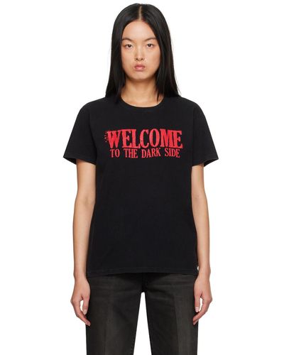 R13 T-shirt 'welcome to the dark side' noir