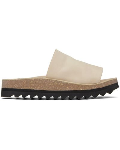 Lauren Manoogian Raw Contour Slides - Black