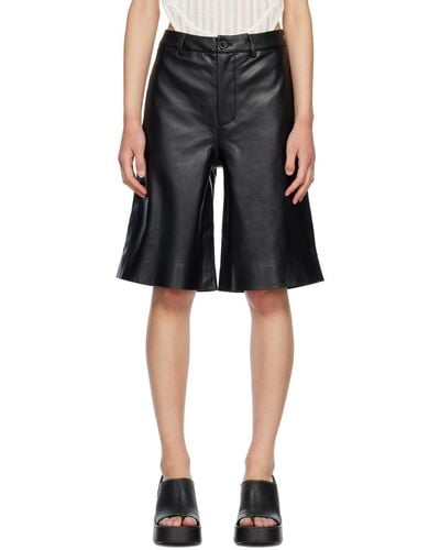 Holzweiler Celest Faux-leather Shorts - Black