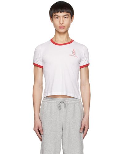 Sporty & Rich Sportyrich t-shirt vendome blanc à bordure contrastée - Multicolore