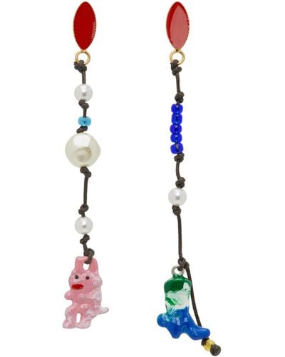 Marni Multicolor Graphic Charm Earrings