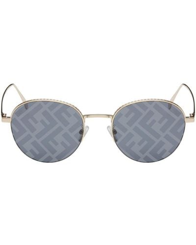 Fendi Blue & Gold Travel Sunglasses - Black