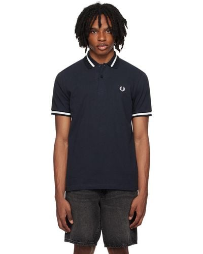 Fred Perry F Perry Navy M2 Polo - Black