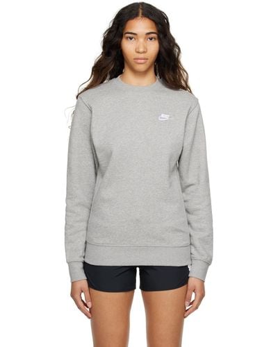 Nike Grey Sportswear Club Sweatshirt - Black