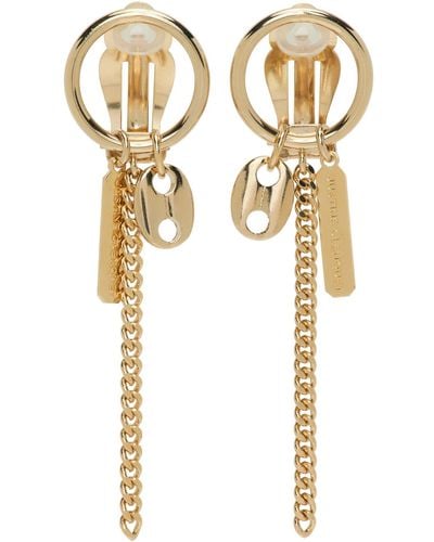 Justine Clenquet Ssense Exclusive Rita Clip-on Earrings - Metallic