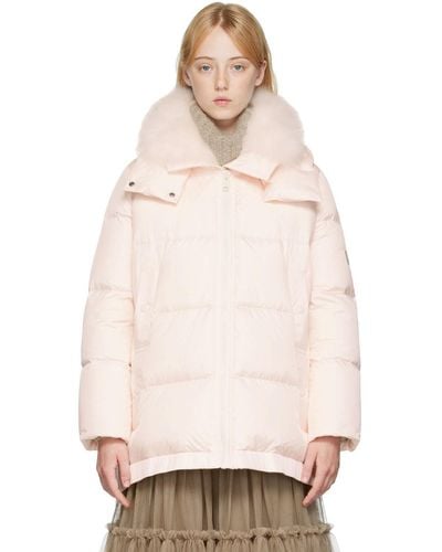 Army by Yves Salomon Quilted Down Coat - Natural