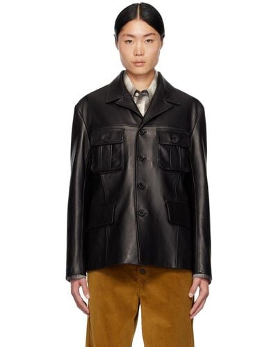 Paul Smith Commission Edition Leather Jacket - Black