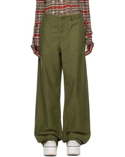 R13 Khaki Utility Trousers - Green