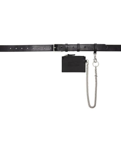 MM6 by Maison Martin Margiela Ensemble de pochette et ceinture noirs à chaîne