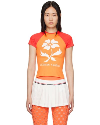 Maisie Wilen T-shirt slinky - Orange