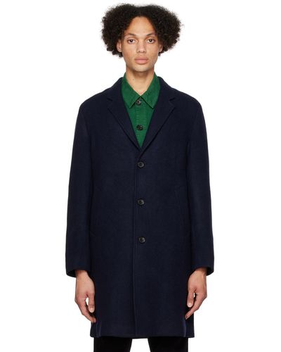 PS by Paul Smith Single-breasted Coat - Blue