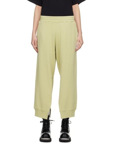 MM6 by Maison Martin Margiela Green Vented Joggers - Natural