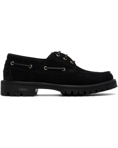 VINNY'S Aztec Boat Shoes - Black