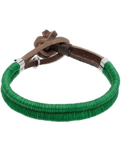 DSquared² Braided Leather Bracelet - Green