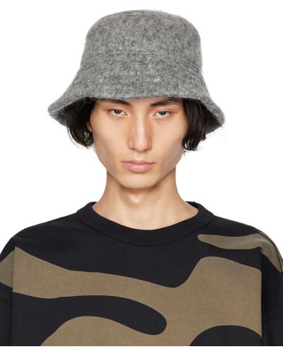 Dries Van Noten Gray Brushed Bucket Hat