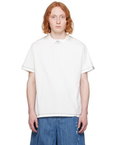 Adererror ホワイト ロゴグラフィック Tシャツ