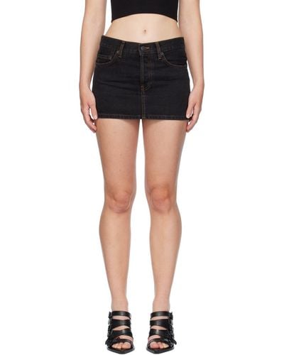 Wardrobe NYC Micro Denim Miniskirt - Black