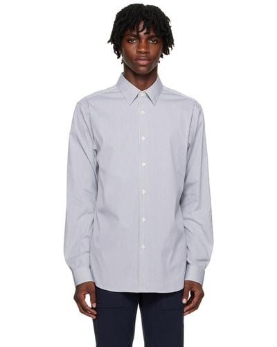 Theory Chemise irving blanc et noir - Multicolore