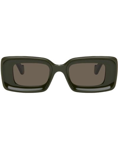 Loewe Khaki Rectangular Sunglasses - Black