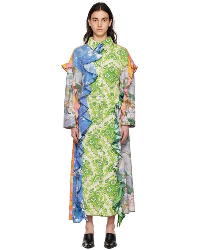 Rave Review Multicolour Blomma Maxi Dress - Green