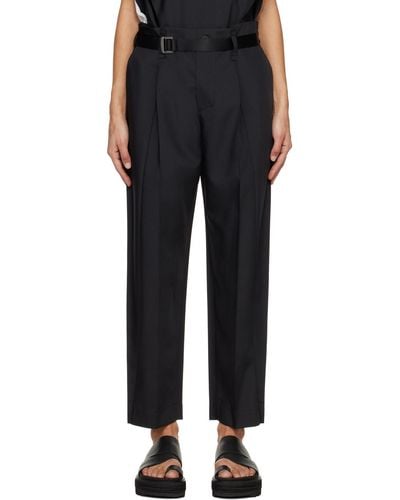 132 5. Issey Miyake Oblique Fold Trousers - Black