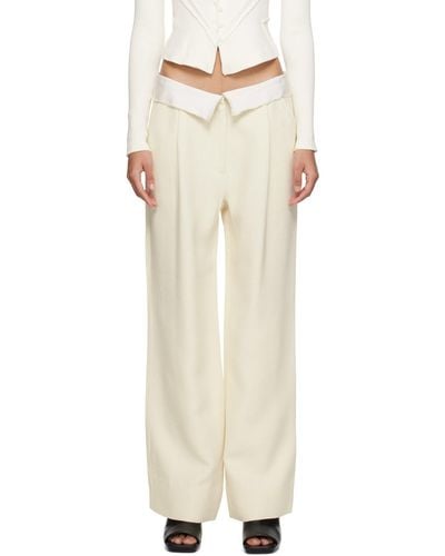 TALIA BYRE Off- Loose Tailo Trousers - Natural