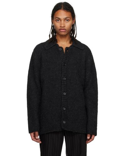 Our Legacy Black Drop Shoulder Cardigan