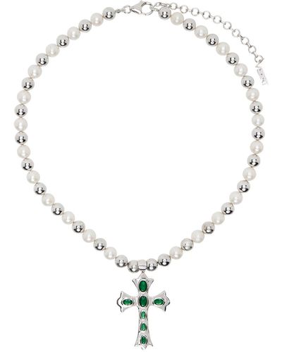 Veert 'the Cross Freshwater Pearl' Necklace - Natural