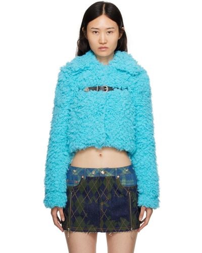 ANDERSSON BELL Ie Faux-fur Cardigan - Blue