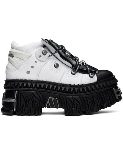Vetements White New Rock Edition Platform Sneakers - Black