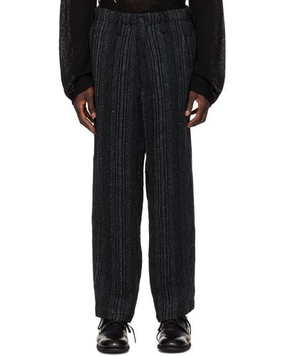 Yohji Yamamoto Pantalon noir à poche pour monnaie