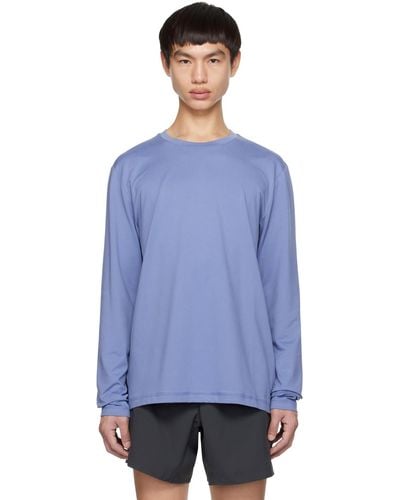 Alo Yoga Purple Conquer Reform Long Sleeve T-shirt - Blue