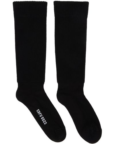 Rick Owens Black Knee High Socks