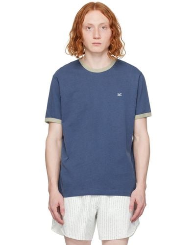 RECTO. Embroidery T-Shirt - Blue
