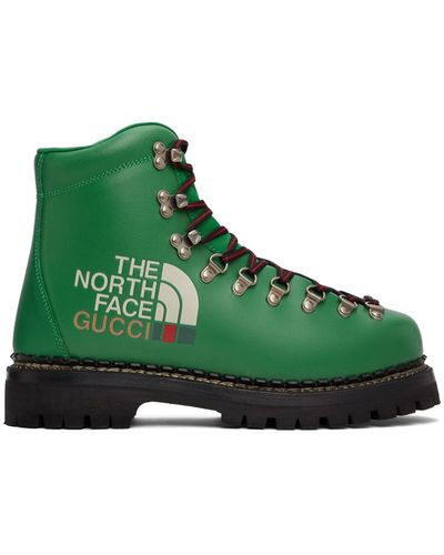 Gucci Green The North Face Edition Lace-up Boots