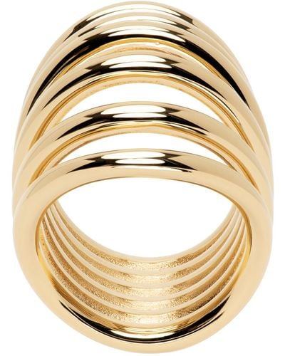 Alaïa Gold Big Ring - Metallic