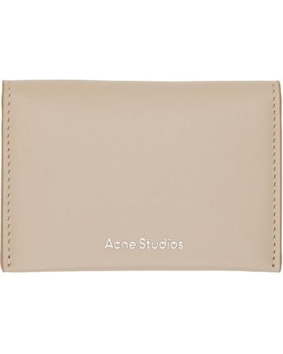 Acne Studios Taupe Folded Card Holder - Black